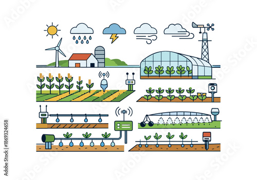 Smart farming concept with iot and automation in agriculture
