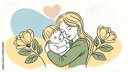 Mother and child sharing a tender moment