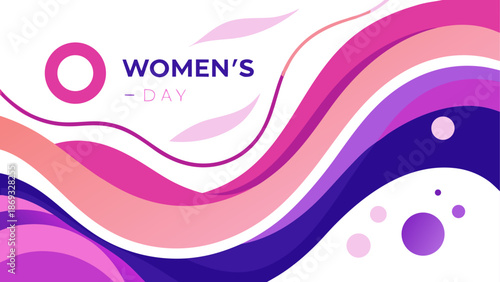 Celebrating women's day with colorful waves