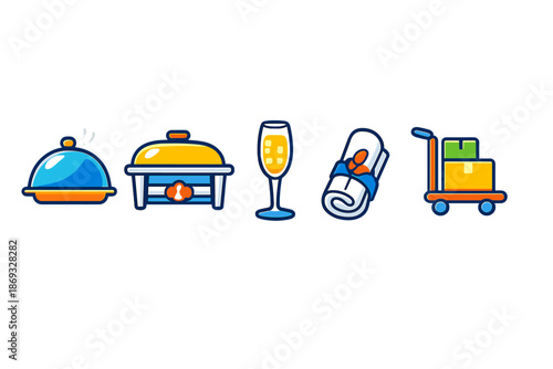 Set of Catering and Event Icons