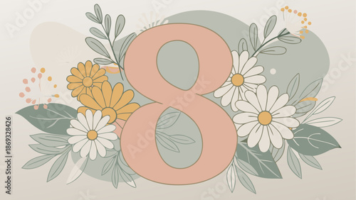Celebrate eight with blooming flowers