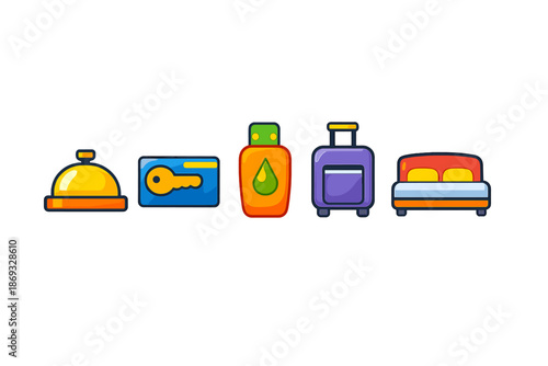 Hotel icons set