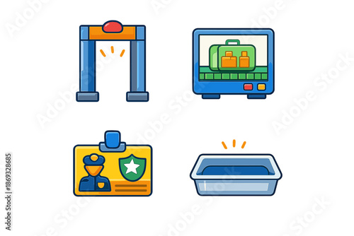 Airport Security Icons