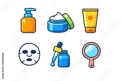 Skincare Icons Set