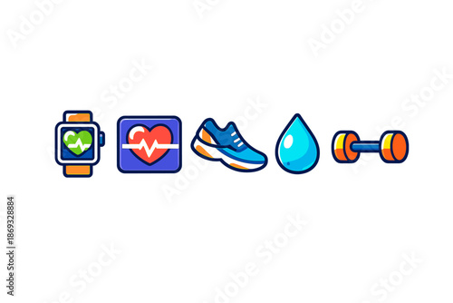 Fitness and Health Icons Collection