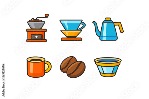 Coffee Making Icons Set