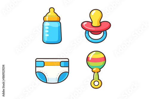 Baby Essentials Icons Set
