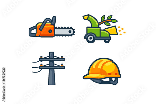Construction and Forestry Equipment Icons