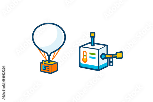 Weather Balloon and Weather Station Icons