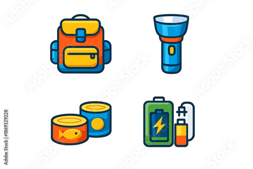 Camping and Survival Icons