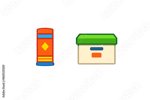 Retro abstract geometric shapes with glowing effect