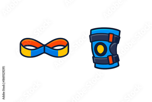 Sports Injury Protection Gear Icons