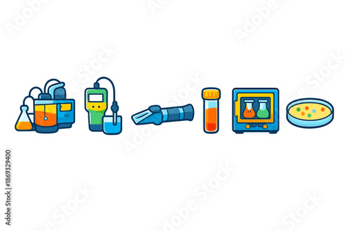Science Laboratory Equipment Icons