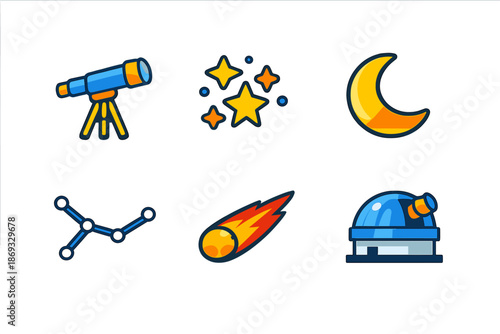 Space and Astronomy Icon Set