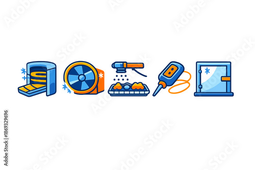 Set of Icons for Agricultural and Horticultural Processes