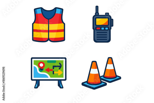 Construction and Safety Equipment Icons