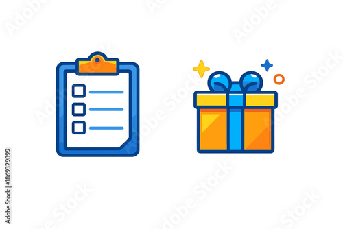 Checklist and Gift Box Icons