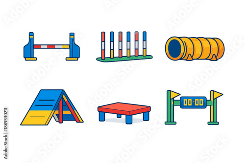 Dog Agility Course Icons