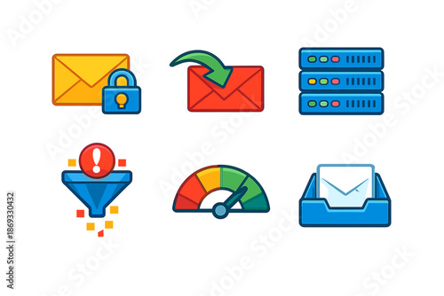 Collection of Computer and Email Related Icons