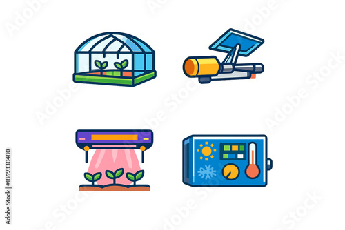 Smart Farming Icons Set