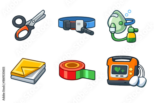 Medical emergency icons