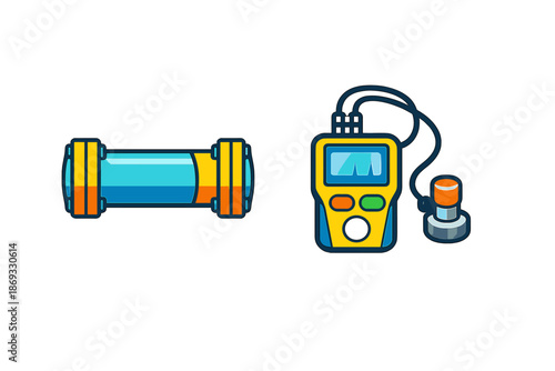Industrial pipe and ultrasonic testing device