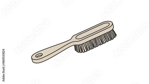 Vector illustration of an essential cleaning brush for maintaining cleanliness and tidiness