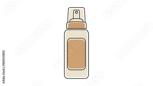 Minimalist Skincare Spray Bottle Graphic for Beauty and Personal Care Product Packaging