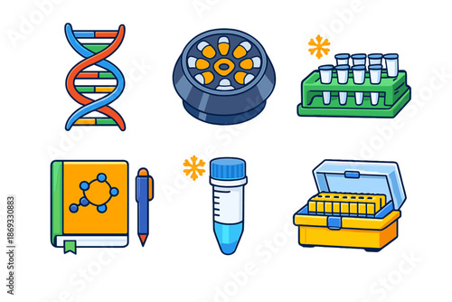 Science Laboratory Equipment Icon Set