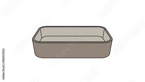 Rectangular container for food or storage