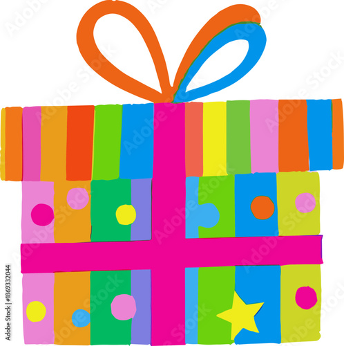 선물상자 손그림 일러스트