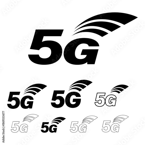 5 g net connection silhouette