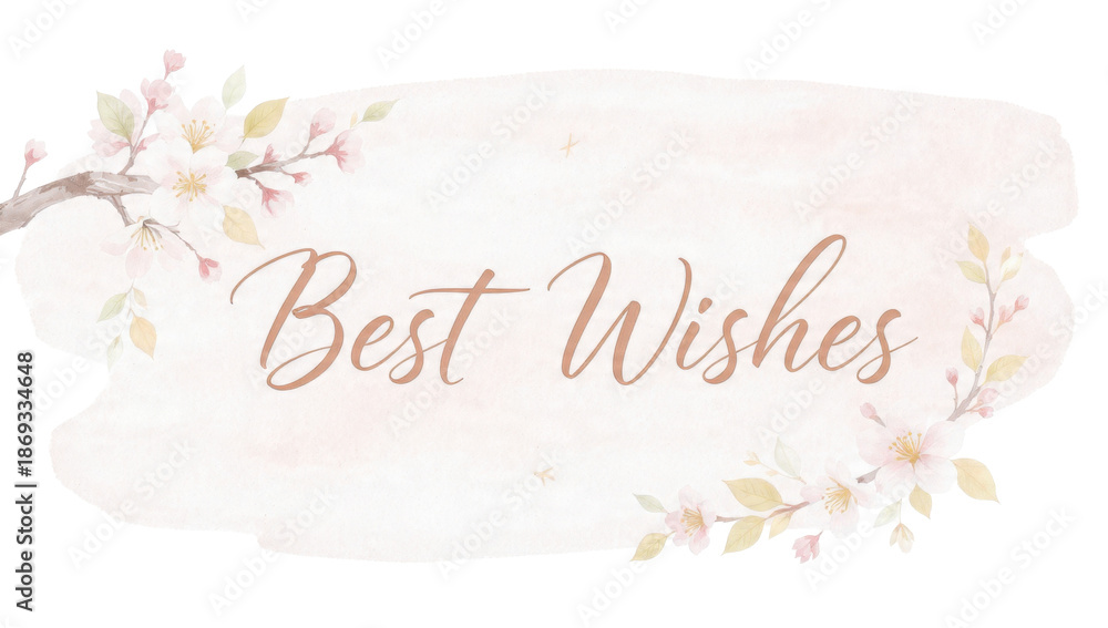 Obraz premium Best Wishes Floral Design