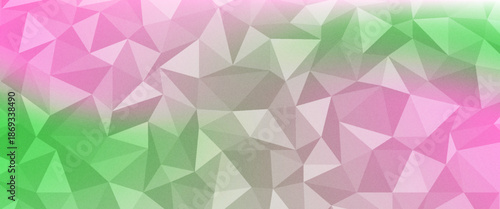 Light Pink, Green vector of small triangles on white background. Illustration of abstract texture of triangles. Pattern design for banner, poster, cover.
