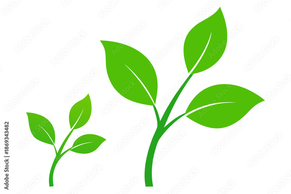 Obraz premium Spring Grassland Vector Design, Meadow Landscape Illustration Isolated on White Background