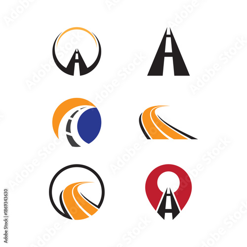 Road way logo icon