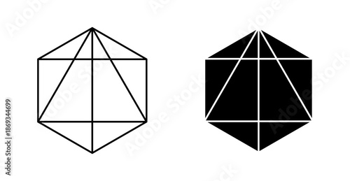 Dice D20 Icon for Tabletop Gaming, RPG and Fantasy Game Interface