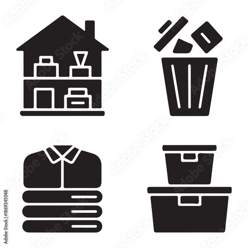 Household organization icon promoting decluttered lifestyle
