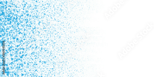 minimalist blue and white squared pixels. Abstract glitchy 8 bit video game backdrop. Vector comic art