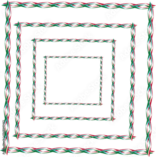 Modern Abstract Multi-color Braided Frame for Stylish Designs