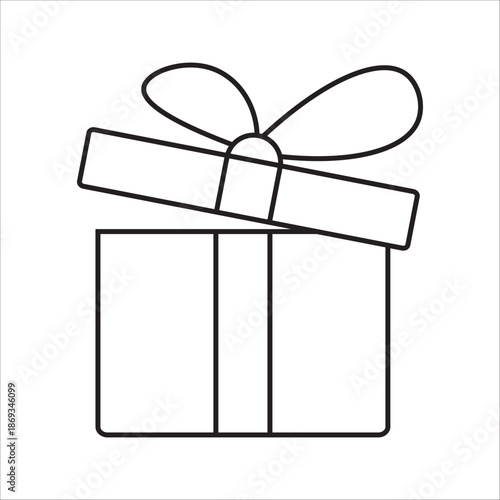 Gift icon or logo, isolated sign symbol, vector illustration - high quality black style vector icon on white background