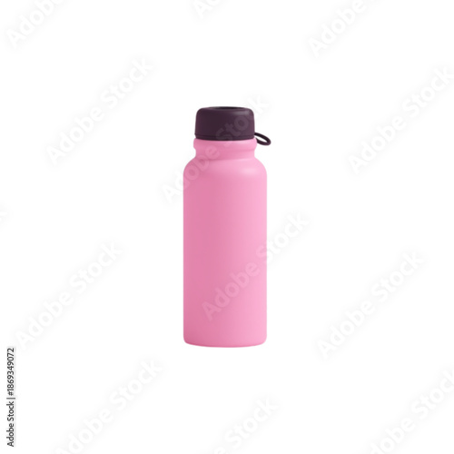pink plastic bottle isolated