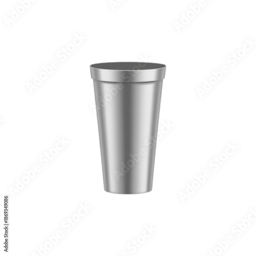 plastic cup isolated on white