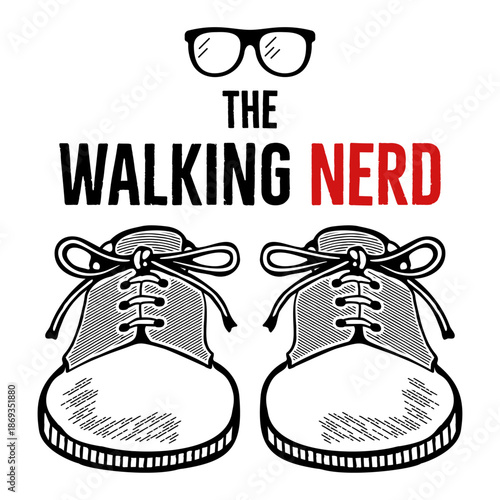 The Walking Nerd Funny Parody Design