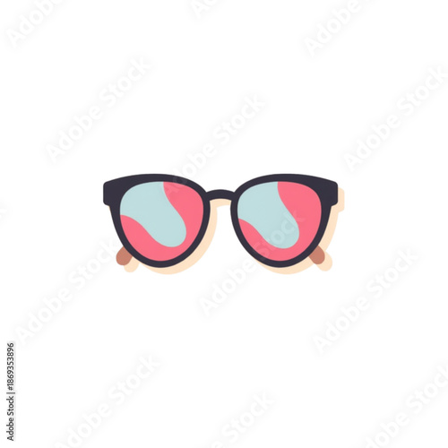 glasses on white background