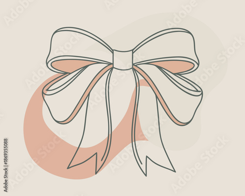 vector illustration of a bow