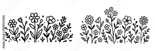 Decorative floral vector illustration for design projects and crafts