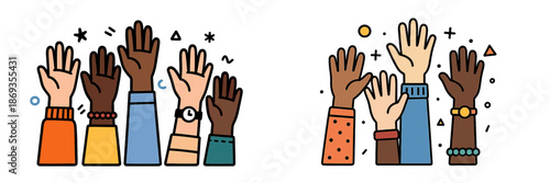 Diversity and unity in hand symbolism for community engagement