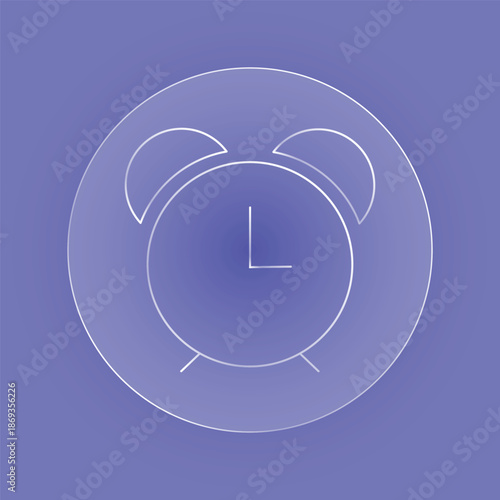 Alarm clock icon outline style