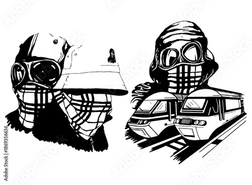 casual football handraw sticker tattoo vector design